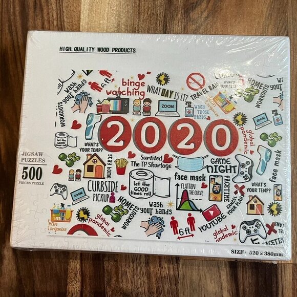 High Quality Wood Products Other - 2020 Covid 19 Themed 500 Piece Jigsaw Puzzle High Quality Wood Products - SEALED